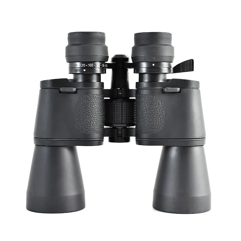 Outdoor telescope binoculars with continuous 20-120x zoom and 100mm objective lenses for high-power viewing