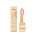 Metal cream lipstick in a metal tube with petrolatum, mineral oil, beeswax and candelilla wax, available in three styles