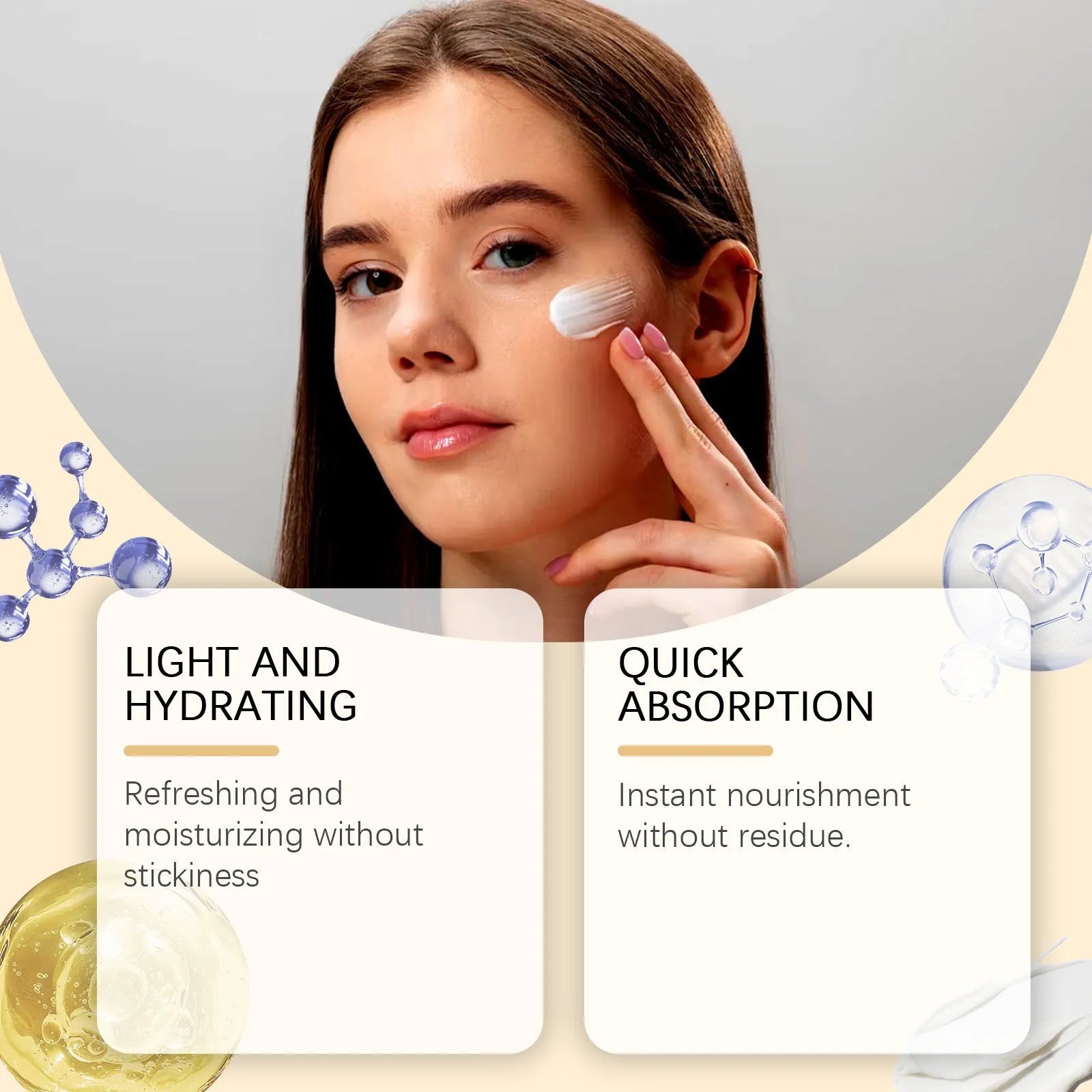 50g tube of mild moisturising protective cream with hyaluronic acid and rice extract