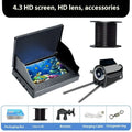 Fish finder underwater HD camera with 4.3-inch screen, wide angle lens, and temperature sensing on a fishing boat