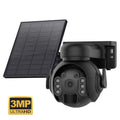 Q55 solar security camera in camouflage finish with 3 million pixel HD and full colour night vision for outdoor monitoring