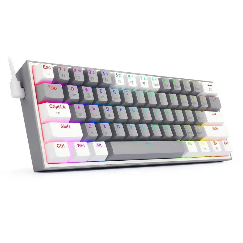 K617 RGB mechanical keyboard with backlit keys and multimedia controls in white pink colour