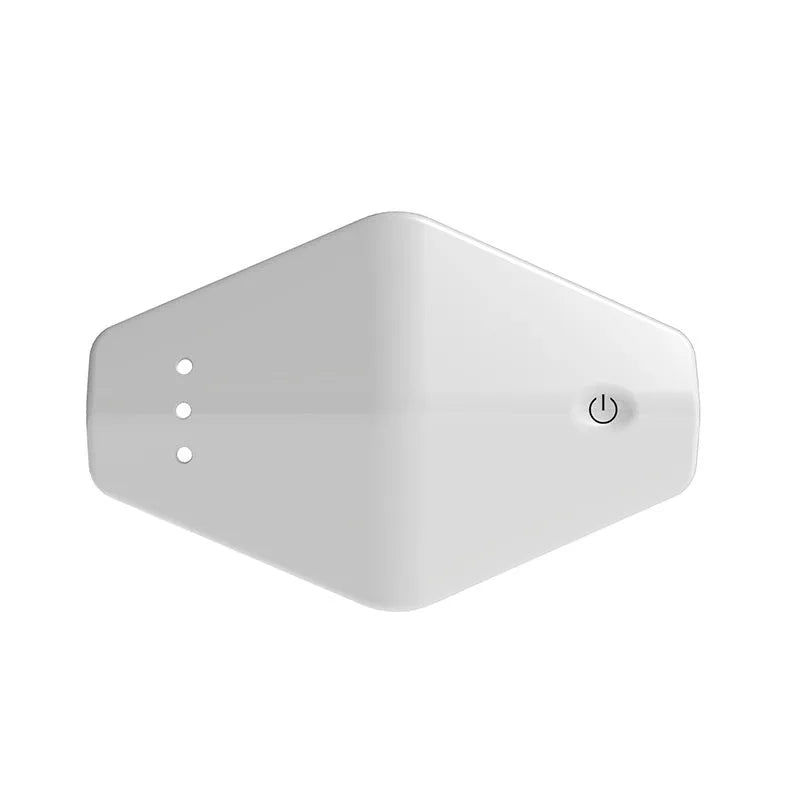 White plastic red light lip care instrument with DC 5V 2A input and 3.7V 450mAh cell