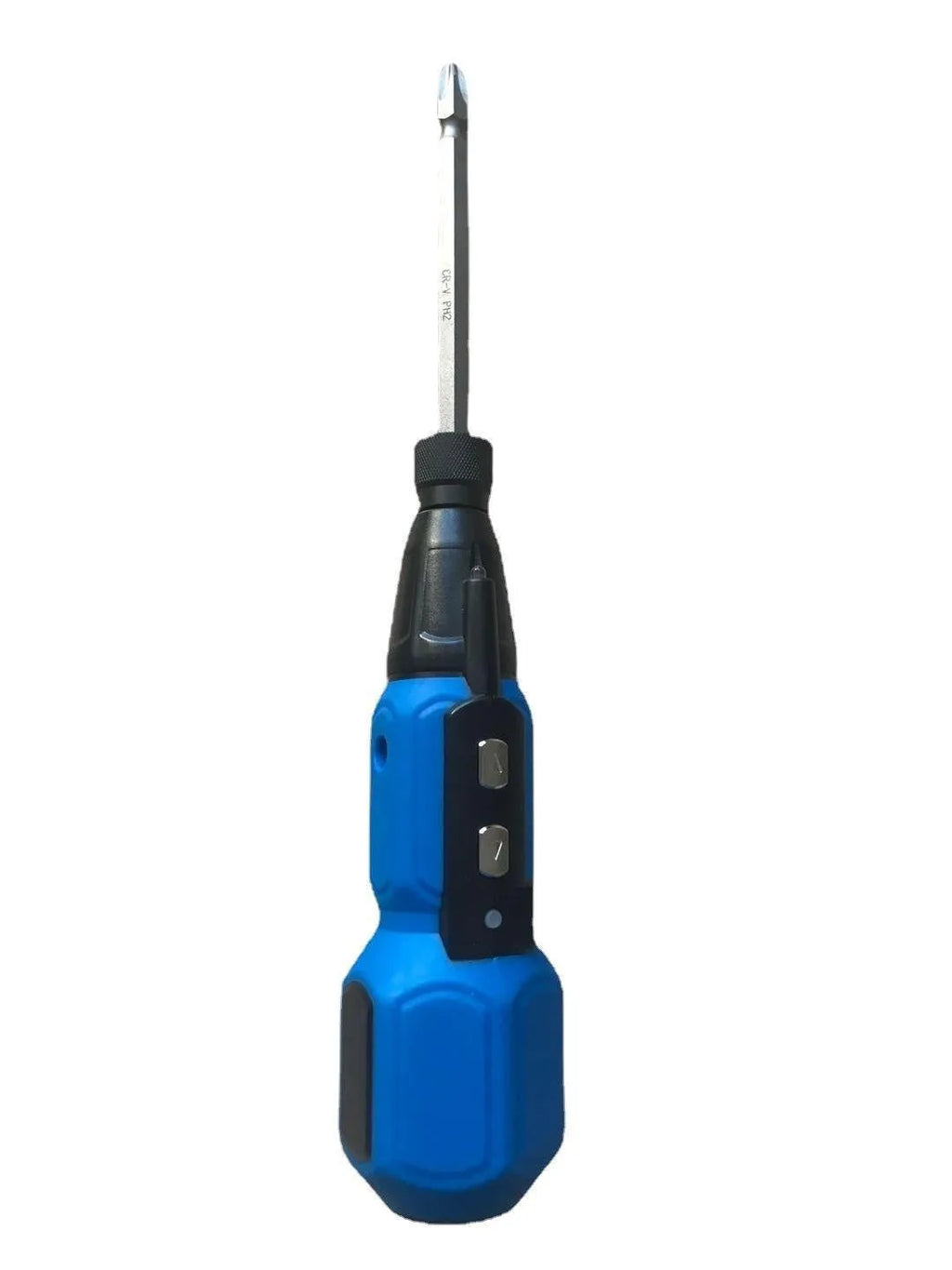 Alloy steel straight handle electric screwdriver in black or blue with 36V lithium battery and torque adjustment