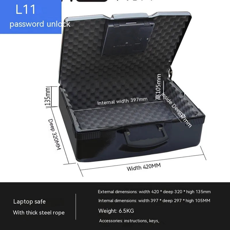Portable small password safe with mechanical combination lock and compact design