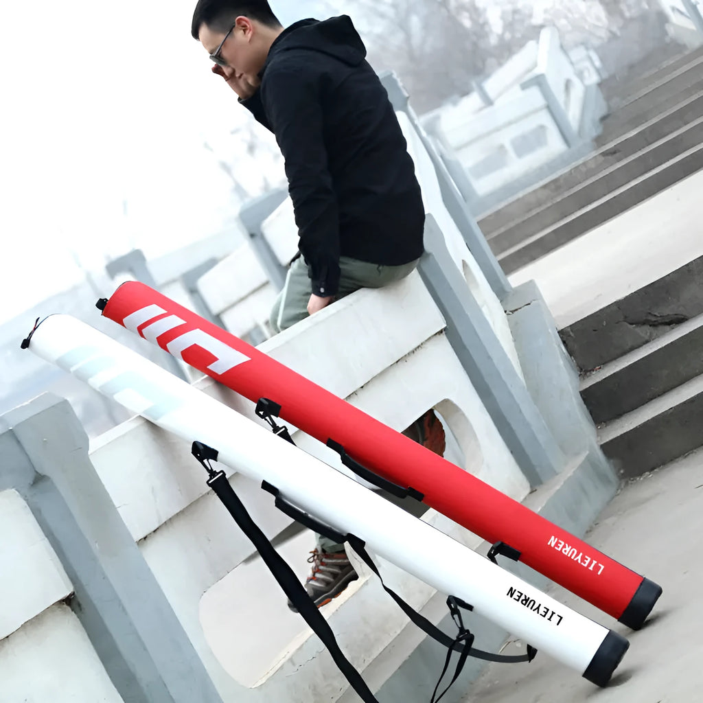Hard cover fishing rod bag in four colours measuring 1.25 metres length