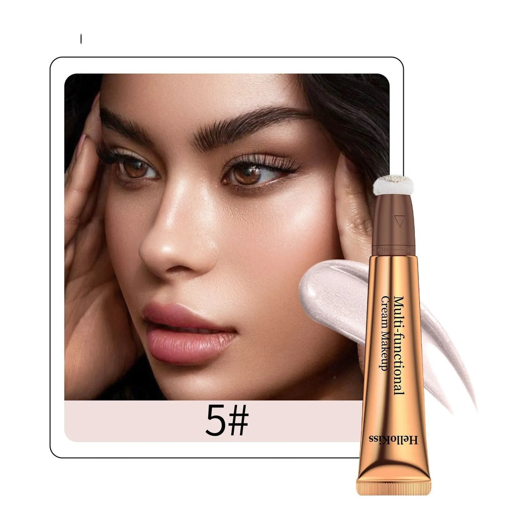 Highlight shading pen with sponge applicator for contour makeup, 15ml liquid formula