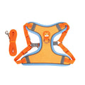 Adjustable dog harness in purple colour showing chest strap design with multiple adjustment points