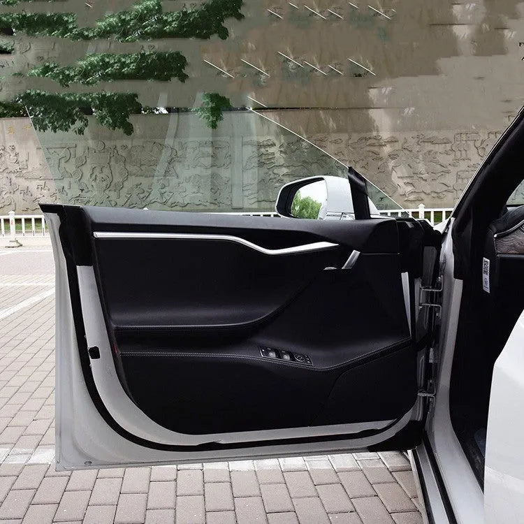 Carbon fibre protective film set for Tesla Model S front and rear door interior panels