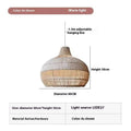 Rattan woven chandelier with 60cm diameter, Silent Wind style design for living room lighting