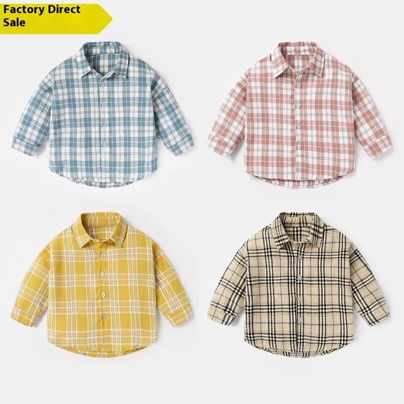 Men's lattice pattern shirt with animal and cartoon design in 100% cotton, long sleeves, casual style