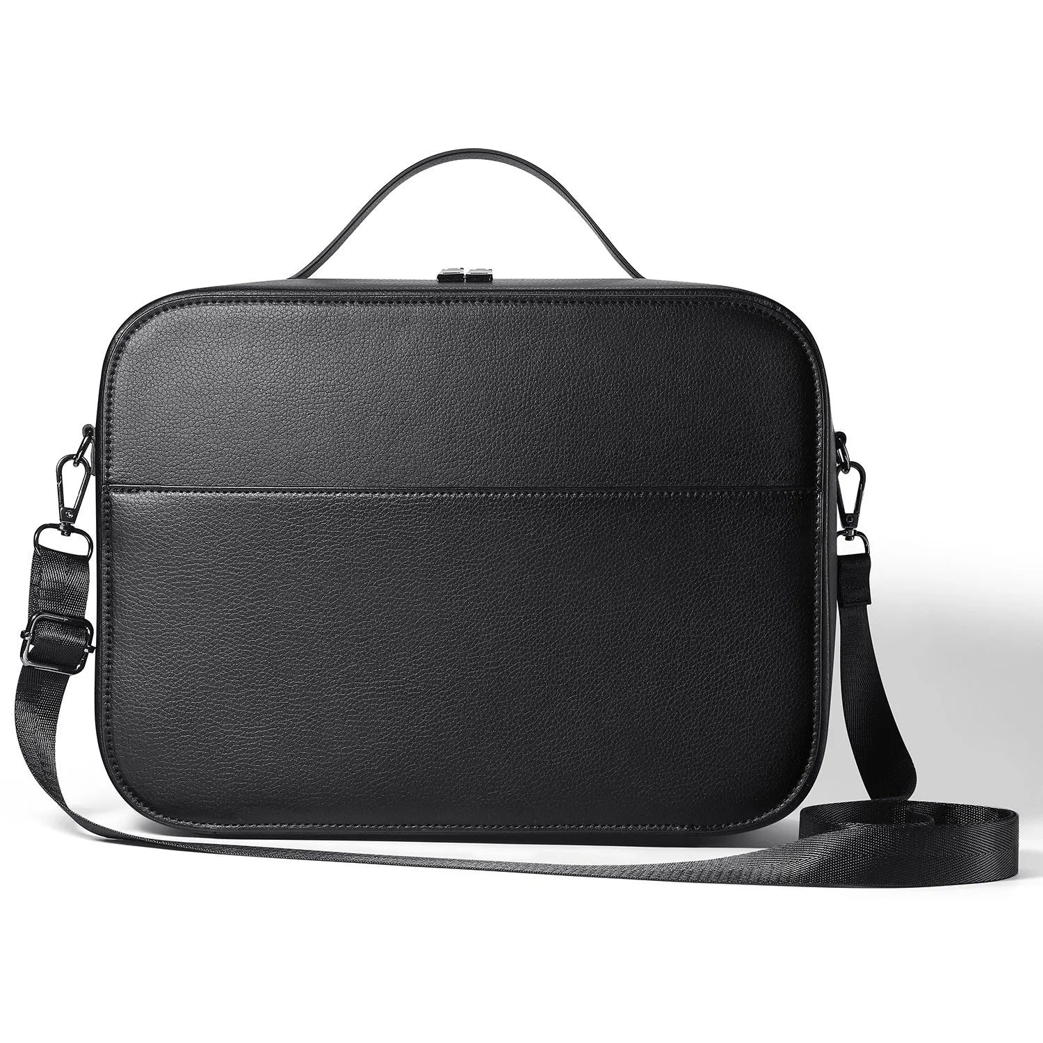 Black superfiber MR glasses storage box for Apple Vision Pro headset.