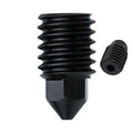Hardened steel hot end nozzle assembly for Bambu Lab A1 Mini 3D printer with black silicone sleeve