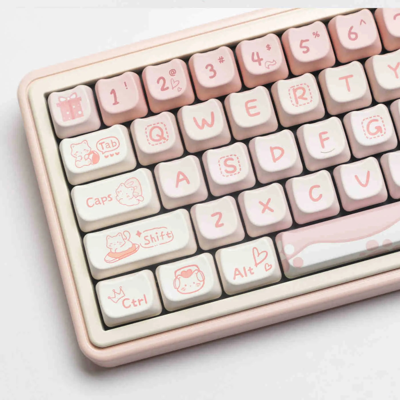 Full set PBT sublimation key caps for mechanical keyboards showing 98+ keys with sublimation printed legends