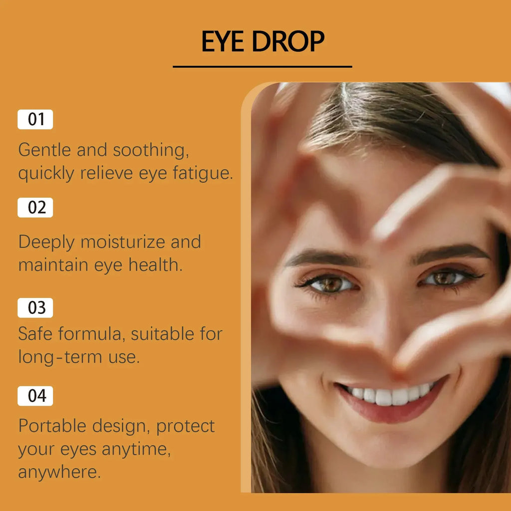 15ml bottle of eye drops with honey and sodium hyaluronate for relieving eye fatigue