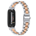 Stainless steel watch strap for Fitbit Inspire 3 fitness tracker showing silver colour option with 175mm length