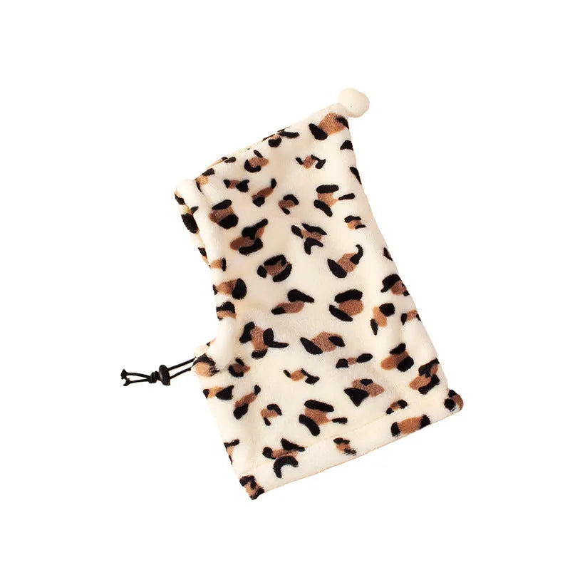 Bear headdress with rabbit ears pet headgear in leopard print, black, or red for dogs and cats