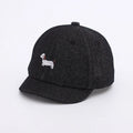 Denim baby baseball cap in light blue for sun protection, size 48cm.