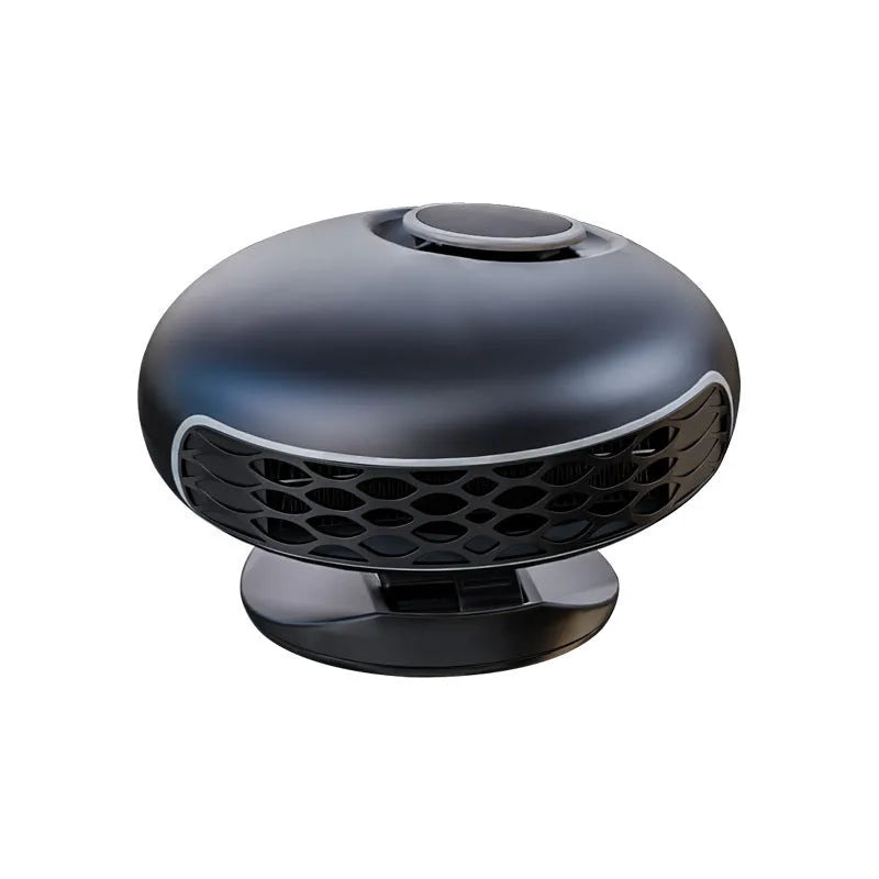 Black ABS car warm air blower heater with 130cm cable for 12V and 24V vehicles