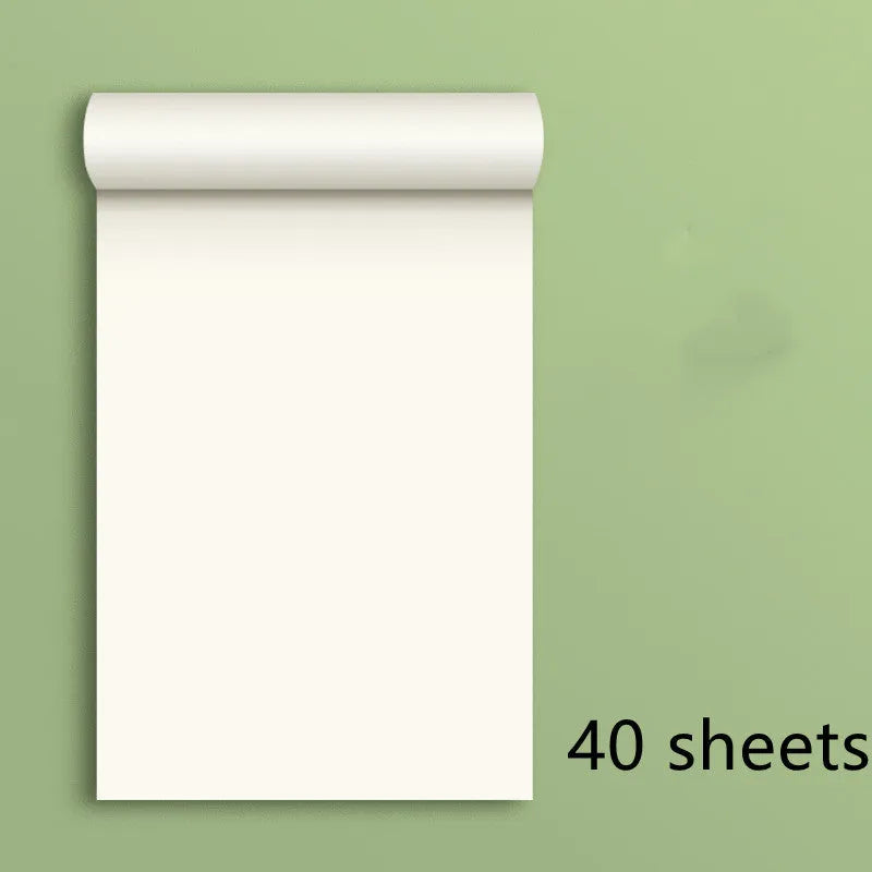 Blank draft notebook with eye protection paper in picture colour, shown in 100-sheet and 40-sheet styles.