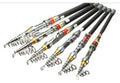 Carbon fibre telescopic spinning fishing rod for sea fishing with metal or foam handle, 2.1m to 3.6m