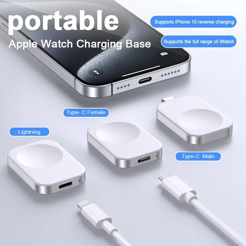 Black or white three-in-one magnetic wireless charging stand for iPhone and Android devices