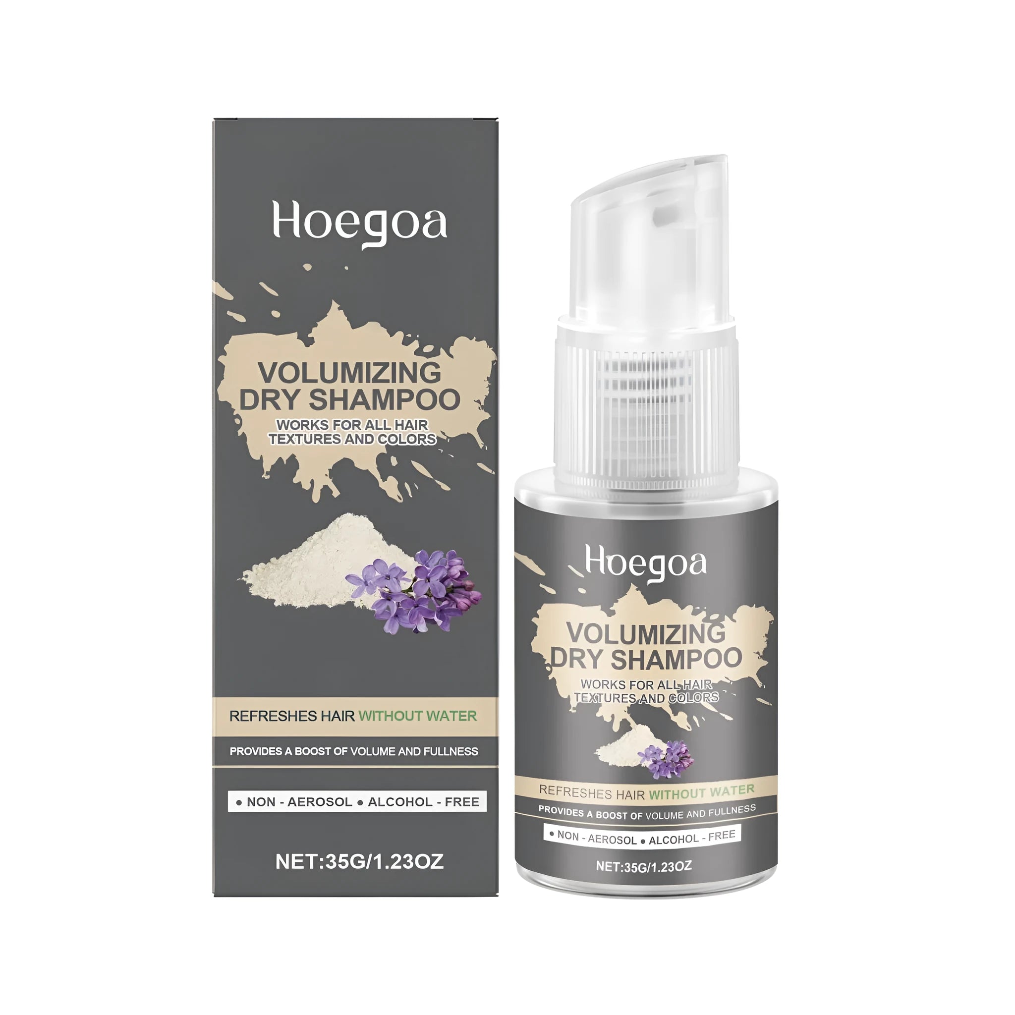 35g can of volumising dry shampoo spray with lavender and rosemary extracts.