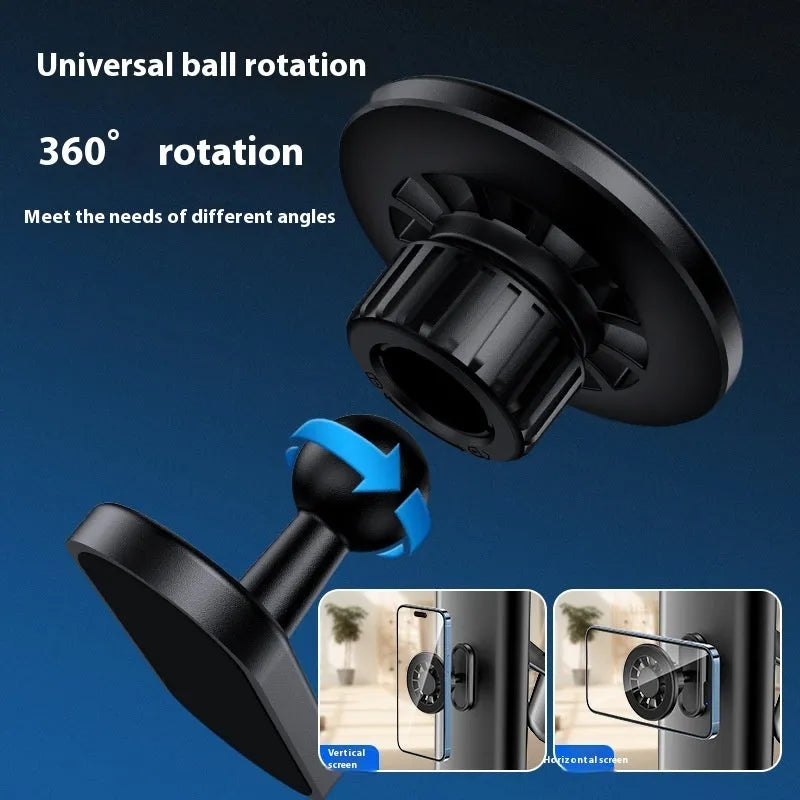 Double-sided magnetic photography bracket with plastic construction and universal smartphone clip