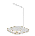 Three-in-one wireless magnetic charger in black, green, or white with 15W fast charging and desk lamp option