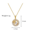 Women's geometric jewellery set with square full diamond motif, leaf design, titanium steel chain, and gold-plated copper pendant and earrings.