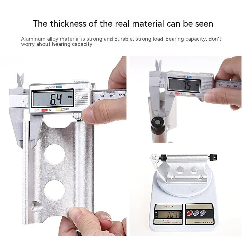 Silver metal bicycle front fork quick release fixing clip for SUV roof bar mounting