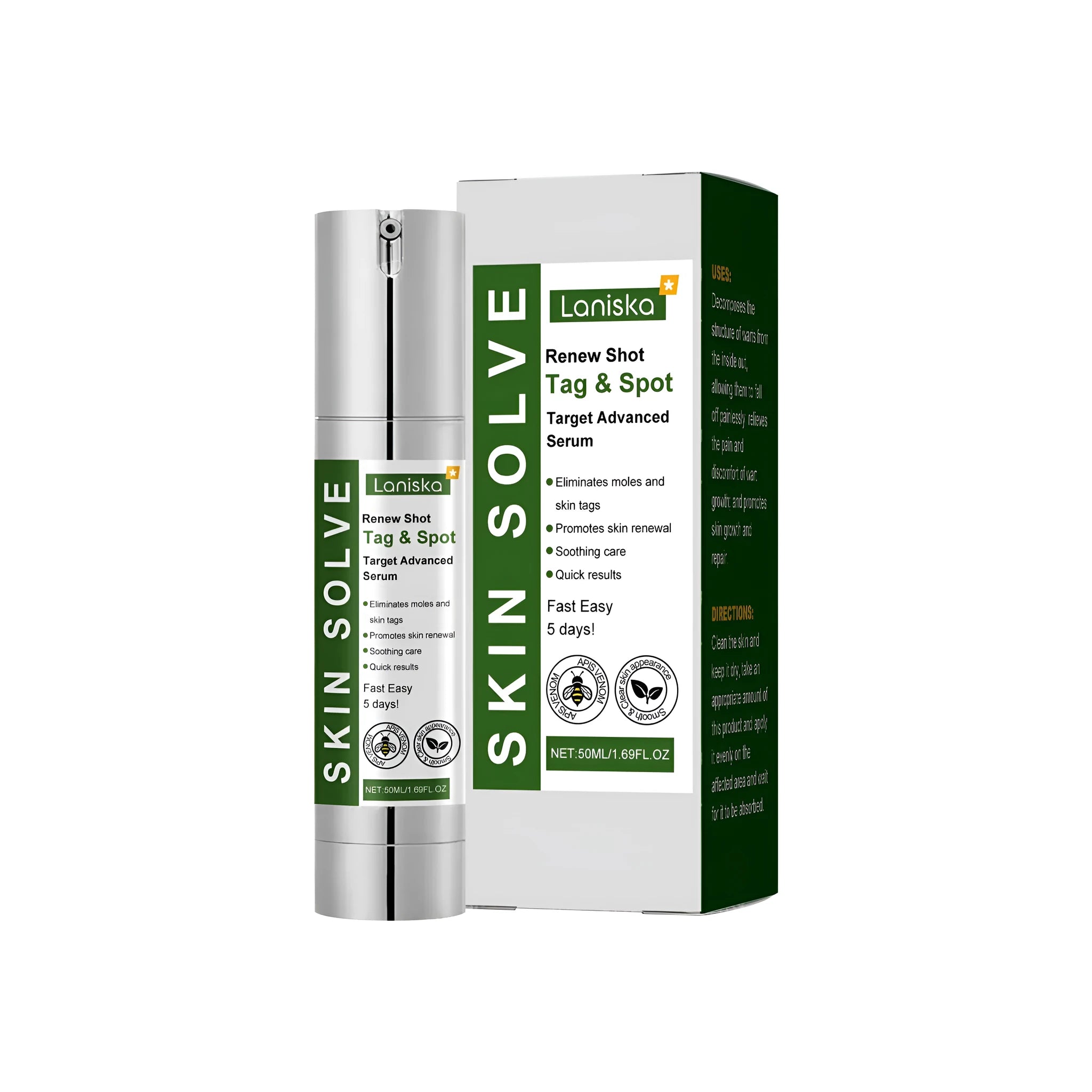50g skin blemish removal and repair cream jar with botanical ingredients