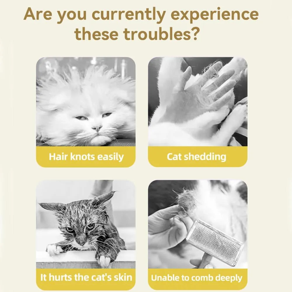 Green and yellow rechargeable cat steam brush with silicone bristles for grooming pets