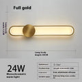 Modern minimalist wall lamp with 60cm iron shade and LED lighting in black finish