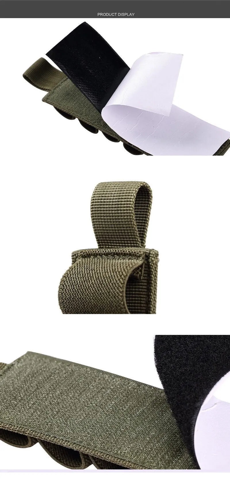 Tactical 6-hole storage sticker organiser bag made from 1000D nylon fabric measuring 5x16.5cm
