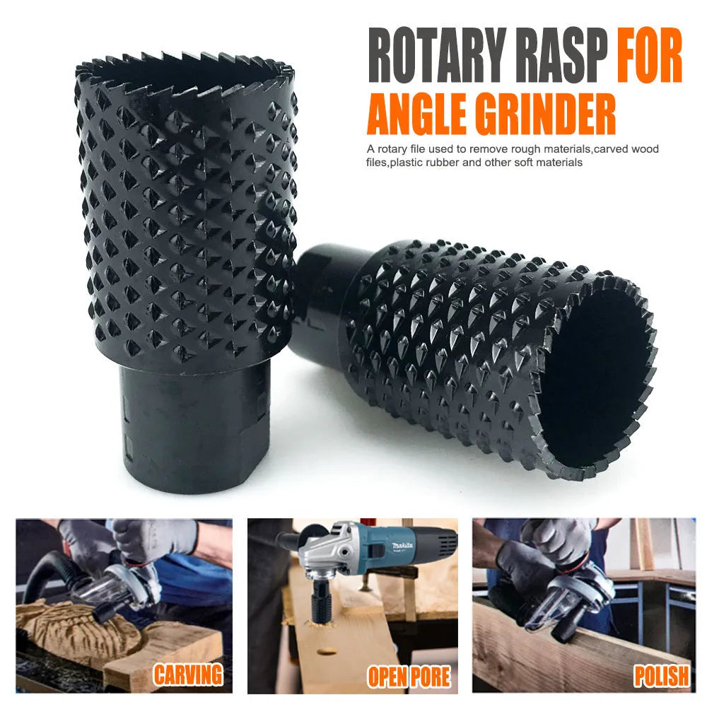 Spherical angle grinder grinding head with M10 and M14 threads for woodworking