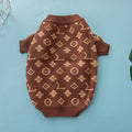 Wool dog sweater in monochrome or two-tone colours, sizes XS to XXL, for autumn and winter warmth