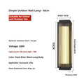 Stainless steel waterproof outdoor wall lamp shown in multiple available sizes.