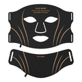 Black and gold household facial mask beauty instrument with headband and touch screen controls