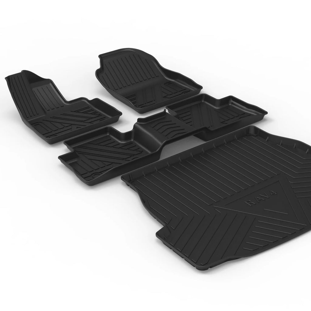 Black carbon fibre pattern TPE car boot liner for vehicle trunk protection