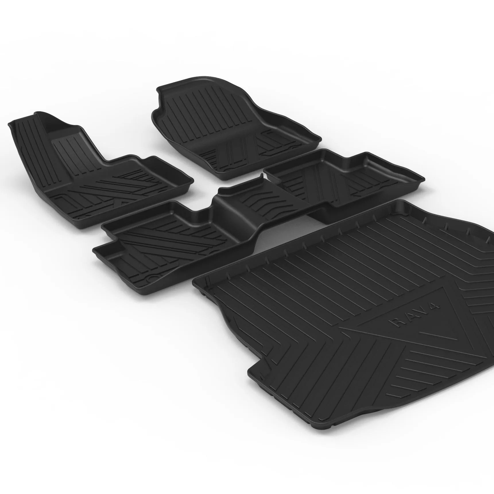 Black carbon fibre pattern TPE car boot liner for vehicle trunk protection