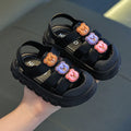 Boys' non-slip sandals with cartoon pattern, PVC sole, Velcro fastening, pink brown or black, sizes 21-30