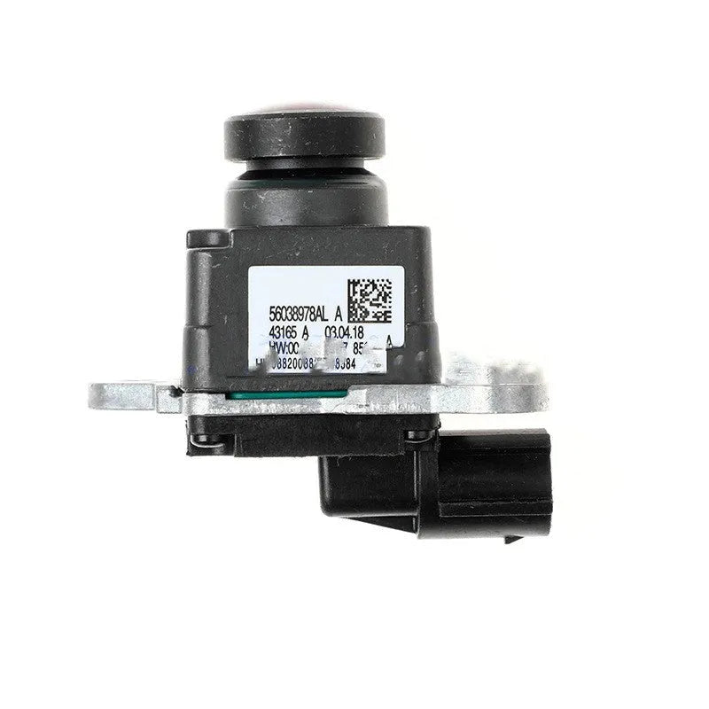 Black plastic rear view reversing camera for Dodge trucks with rotating lens adjustment