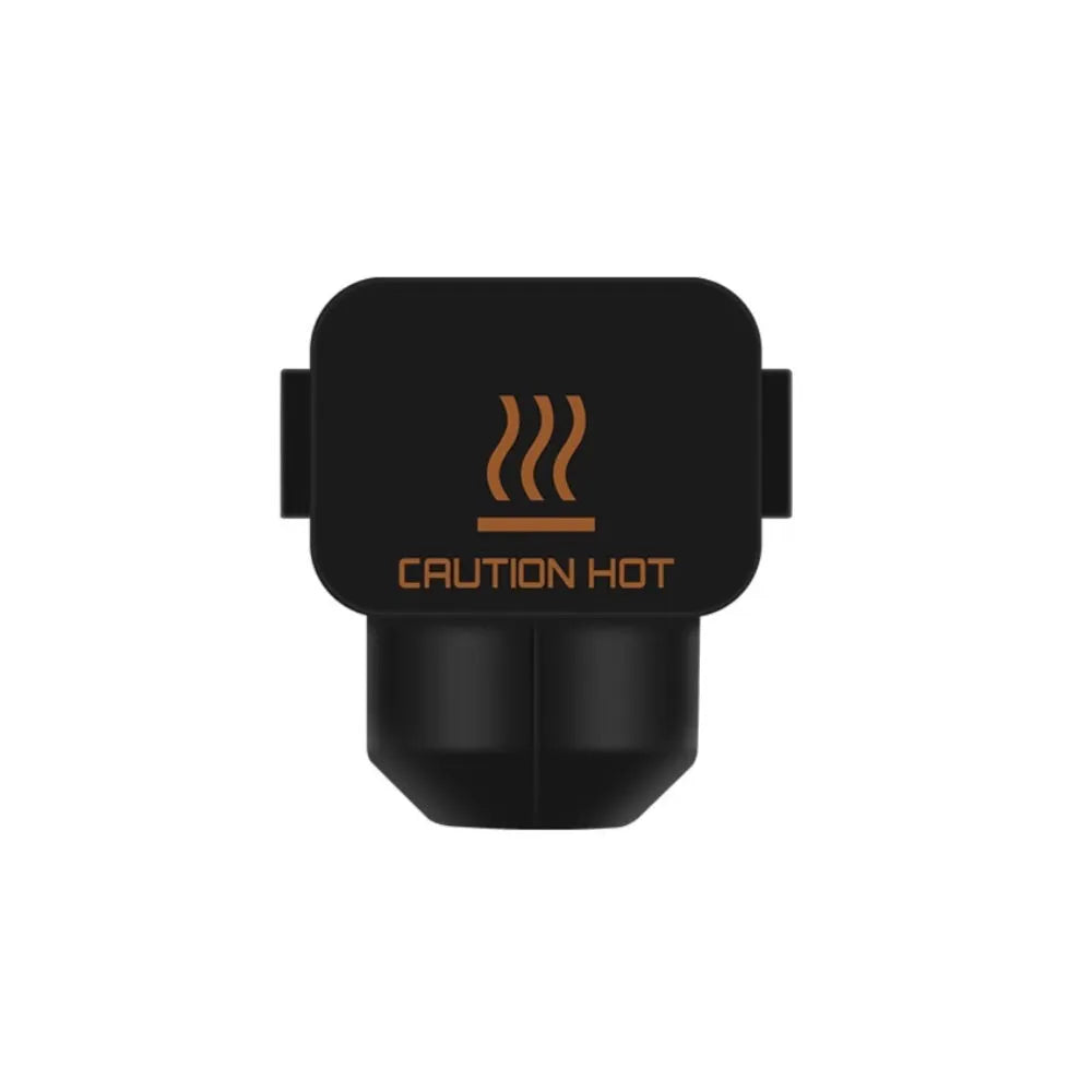 Hardened steel hot end nozzle assembly for Bambu Lab A1 Mini 3D printer with black silicone sleeve