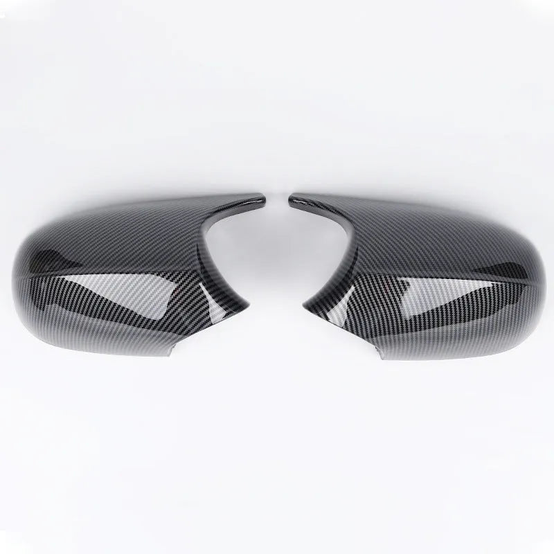 Horn rearview mirror shell for BMW 3 Series E90 in black and carbon pattern finishes