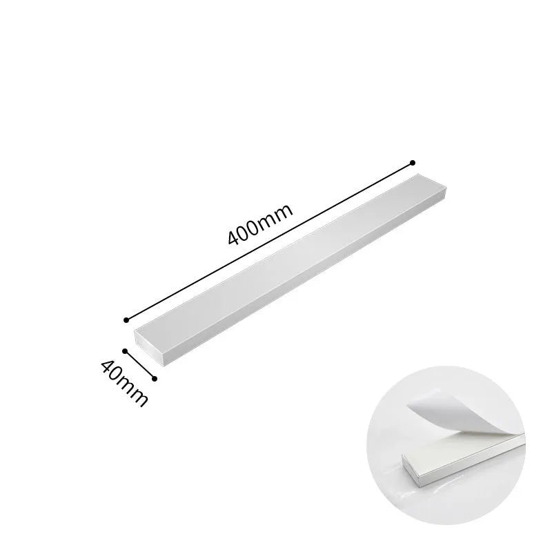 Stainless steel wall-mounted magnetic knife storage rack with multiple size options from 300mm to 600mm length