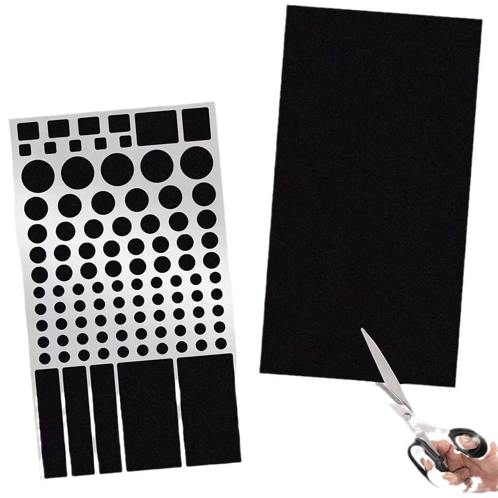 Black air conditioning LED light blocking stickers for split system units