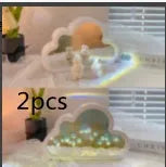 Tulip-shaped DIY night lamp kit with LED light and decorative mirror surface