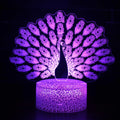 Acrylic 3D small night USB table lamp with 4mm light guide plate on 9.5x4cm base in colourful options