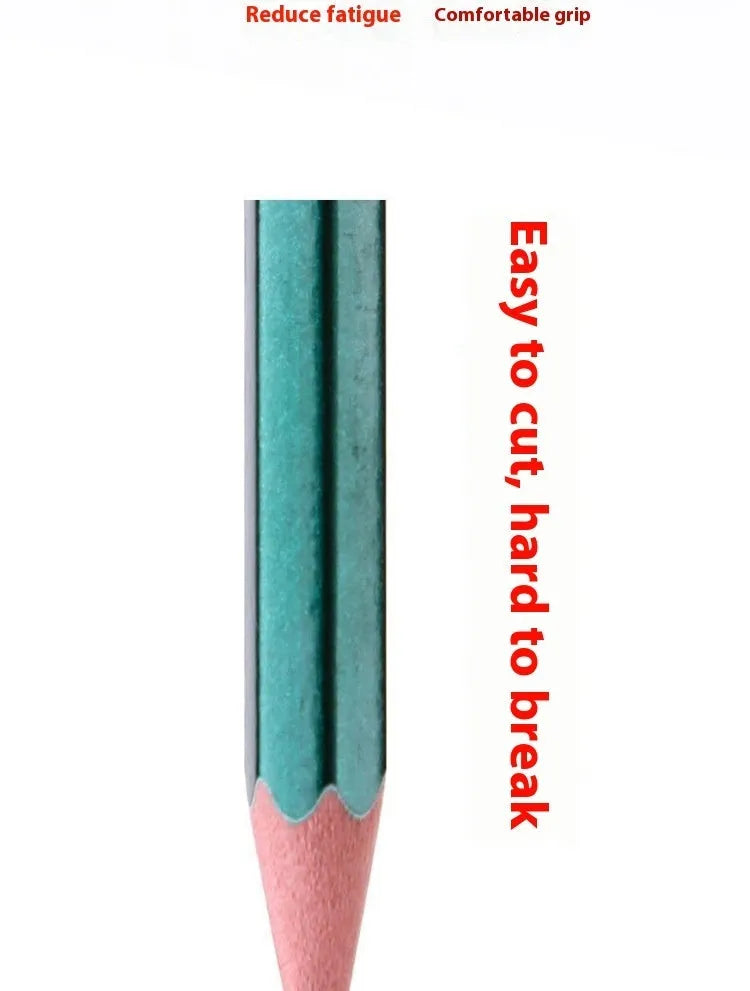 Green Rod Pencil set showing six-angle wooden design with HB and 2B graphite grades in boxed packaging